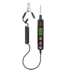 B1 Voltage Tester, Circuit Tester with Range DC 0.8V-100V, Continuity Testing, Electrical Tester with Flashlight, Buzzer Alarm for Car Battery Polarity Continuity Fuses