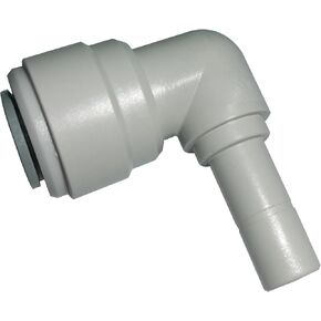 Elbow 3/8" Stem adapter to 1/2 O.D. Tube Quick Connector Fitting, push to connect for RO water filter system, 5pcs.
