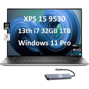 Dell XPS 15 9530 Business Laptop (15.6" FHD+, Intel 14-Core i7-13700H (Beat i9-12900H), 64GB DDR5 RAM, 4TB SSD, Arc A370M), Backlit, Fingerprint, Thunderbolt 4, Webcam, Wi-Fi 6E, Win 11 Pro, Silver