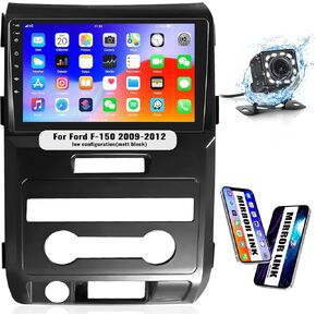 CAMECHO for Ford F150 F-150 2009-2012 Radio,Android 10 Car Stereo GPS Navigation DSP Bluetooth USB SWC Mirror Link Multimedia Head Unit 1G RAM 16G ROM + Backup Camera