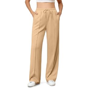 Womens Wide Leg Sweatpants High Elastic Waisted Loose Casual Comfy Baggy Pants Joggers with Pockets Drawstring