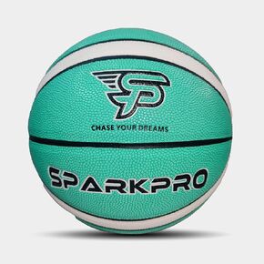 Size 7 Basketball 29.5" Premium PU Leather with Pump for Indoor & Outdoor Use – Enhanced Grip by SparkPro – Available in Red, Turquoise, Camo Blue, and Brown