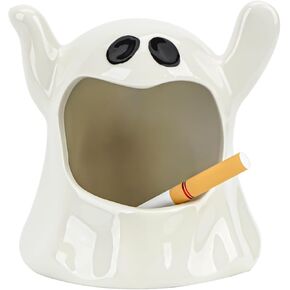 Ceramic Cigarette Ashtray, Desktop Smoking Ashtray Outdoors Indoor, Creative Ash Trays for Home, Office, Halloween Decorative in Kuwait