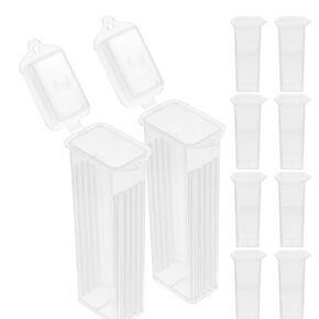 Baluue 20pcs Polypropylene Slide Mailer, 87mm x 27mm End Opening Plastic Slide Mailer with Flip Top Lid for 5 Slides for Microscope Slide Holder