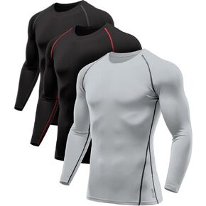 ATHLIO Men's Thermal Long Sleeve Compression Shirts, Winter Gear Sports Base Layer Top, Athletic Running T-Shirt