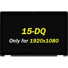 Replacement 15.6" L51358-001 for HP Pavilion x360 15-DQ 15T-DQ 15-dq1010nr 15-dq1020nr 15-dq0051nr 15-dq0075nr 15-dq0076nr 15-dq0077nr NV156FHM-N45 V8.0 FHD LCD Touch Screen Display Assembly
