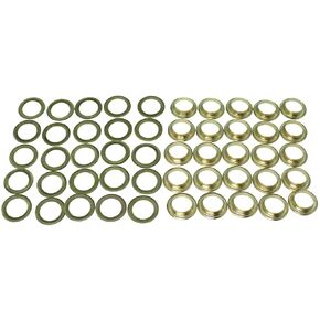 25PCS Solid Brass 3/8 Inch Grommet Kit Finished Grommets and Washer Gold Coloured Grommet Refills for Repair Canvas Tarpaulin Tent Awnings