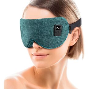 Heated Eye Masks for Dry Eyes, Cordless Warm Eye Compresses for Stye Relief, Heating Pad for Relief Eye Strain, Puffy, MGD, Electric Sleep Mask with 3 Temperature & 4 Time Control, Washable（Pink
