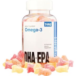 Omega-3 Gummy Dietary Supplement, Lemon/Orange/Strawberry, 60 Count