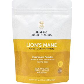Lion's Mane Pure Powder, Brain Superfood for Clarity, Memory & Focus - 100 g