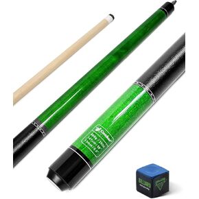 Pool Cues, 58 Inch Pool Sticks for Adults, 2-Piece House Bar Billiard Cue Stick, Imitation Leather Grip Pool Table Sticks (7 Colors Available,Weight from 18oz 19oz 20oz 21oz)