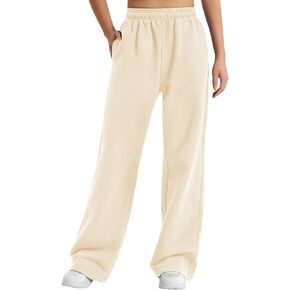 YEOREO Women's Wide Leg Sweatpants Drawstring Baggy Sweatpants Penny Fleece Lined Lounge Pants with Pockets