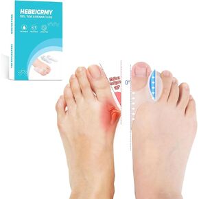 2 Pairs Gel Toe Separators for Big Toe, Toe Spacers, Bunion Pain, Bunion Corrector for Women and Men
