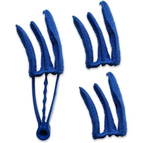 Window Blind Cleaner Duster Brush with 3 Microfiber Sleeves - Blind Cleaner Tools for Window Shutters Blind Air Conditioner Louver Dust, Blue