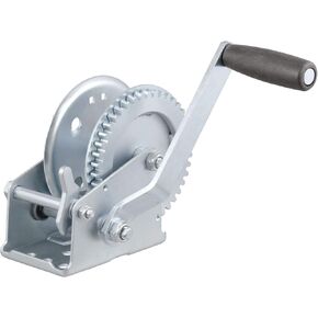 CURT 29424 Manual Hand Crank Boat Trailer Winch, 1,200 lbs Capacity, 7-1/2-Inch Handle, 4.2:1 Gear Ratio