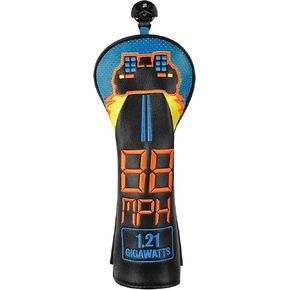 Golf Club Head Cover Golf Head Cover Driver Headcover Fairway Wood Headcover Hybrid Club Head Cover Embroidered Leather (88MPH)