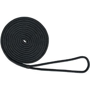 USR حبل نايلون مزدوج مضفر خط قفص الاتهام 1/2 "× 30' رباط القارب الأسود in Kuwait