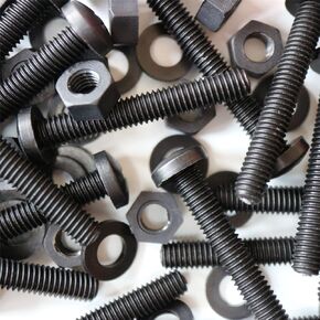 20 x Black Pan Head Screws Polypropylene (PP) Plastic Nuts and Bolts, Washers, M6 x 60mm, 15/64 x 2-23/64