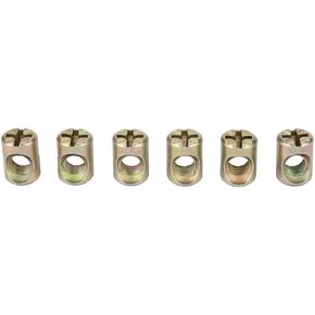 Furniture Barrel Nut,30pcs M6 Furniture Barrel Nut Dowel Cabinet Connectors Embedded Nuts Fasteners