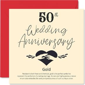 Cotton Anniversary Card for 2nd Wedding Anniversary - Letter Print, 5.7 x 5.7 Inch, Unisex-Youth