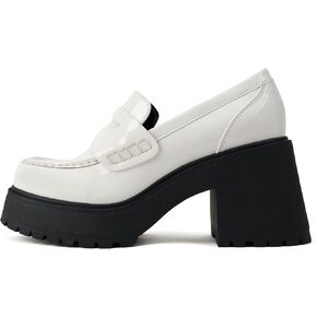 Soda “AMP" ~ Women Round Toe Slip-On Lug Sole High Heel Penny Loafer Shoe in Saudi Arabia