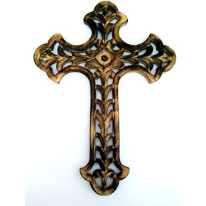 Iconsgr Handmade Holy Orthodox Religious Wood Carved Wall Cross Christ Crucifix Athos L