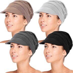 4 عبوات من أغطية الرأس الناعمة للسرطان للنساء، قبعات كيميائية للرأس، قبعات كيميائية، عمامة للحجاب، قبعة بيسبول، قبعة صغيرة مترهلة للمرضى الذين يعانون من تساقط الشعر in Kuwait