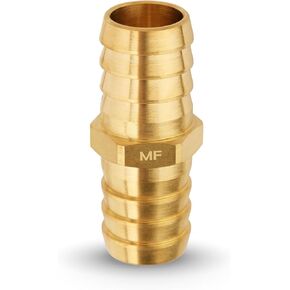 MAACFLOW Brass 3/4" Hose ID Barb Barbed Fitting Splicer Repair (Barb OD 0.79") (Pack of 1)
