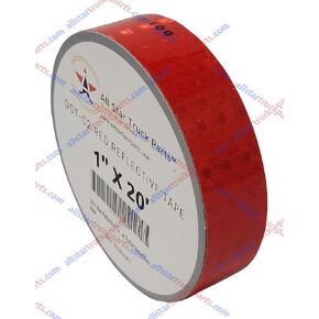 Red Reflective Tape DOT-C2 Conspiciuity Tape - Commercial ROLL - Automobile Car Truck Boat Trailer Semi (Red) (1 in x 50 FT)