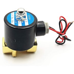 LUOXINMAO 3/8" 12VDC VITON Solenoid Valve Brass Electric Solenoid Valve Normally Closed Water, Air, Diesel