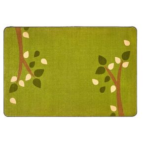Carpets for Kids 28754 KIDSoft Branching Out Nursery Classroom Kids Room Rug 6ft x 4ft Rectangle Green