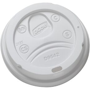 Dixie D9542W Dome Lid for 10/16 Ounce PerfecTouch Cups and 12/20 Ounce Paper Hot Cups, White. 200 Lids (4 x 50 Packs)