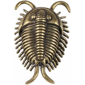 1Pcs Trilobite Miniature Ornaments Brass Ornaments, Feng Shui Ornaments Tea Favor Copper Products for Home Office Garden Desktop Decoration