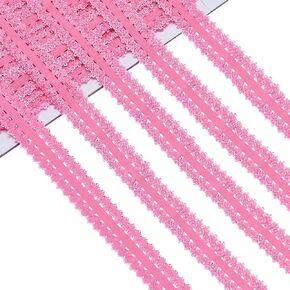 GORGECRAFT 22 Yards 7/8 Inch Elastic Edges Trimming Stretch Lace Trim Webbing Crocheted Lace Cord Ribbon for DIY Sewing Crafts Garment Embellishments Gift Wrapping, Light Yellow