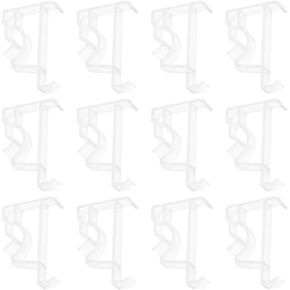 12 Pcs Valance Clips,2 Inch Clear Blind Clips for Valance,Hidden Valance Clips for Wood or Faux Wood Horizontal Blinds Valance