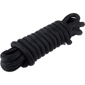 Amarine Made Double Braided Nylon Dock Lines 7700 lbs Breaking Strength (L:30 ft. D:5/8 inch Eyelet: 12 inch) Marine Mooring Rope Boat Dock Lines Working Load Limit:1540 lbs