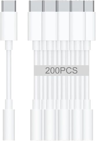USB-C to 3.5mm Audio Headphone Adapter - HiFi 2 Pack Compatible with Apple iPhone 15 Samsung Galaxy S24 S23 S22 S21 Plus Pro Max Ultra Pixel iPad - Type C to Jack Dongle Adapter in Saudi Arabia