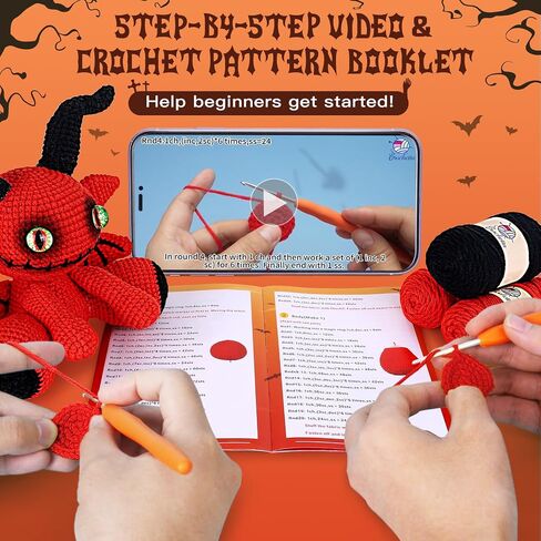 Crochetta Crochet Kit for Beginners, Squeeze Bubble Amigurumi Crocheting Kits w Step-by-Step Video Tutorials, Knitting Starter Supplies for Adults Kids, Anxiety Relief Bubble Chicken (40%+ Yarn) in Saudi Arabia