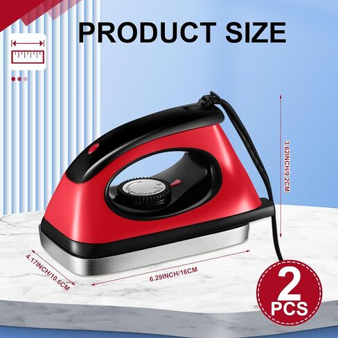 2 Pack Economy Ski Snowboard Waxing Iron for Alpine and Nordic Skis, 110V 800 Watt Wax Iron with Temperature Adjustment in Saudi Arabia