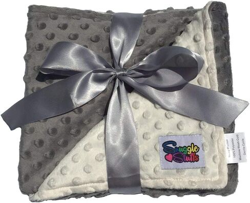 Reversible Unisex Children's Soft Baby Blanket Minky Dot (Choose Color) (Pink/Cream) in Kuwait