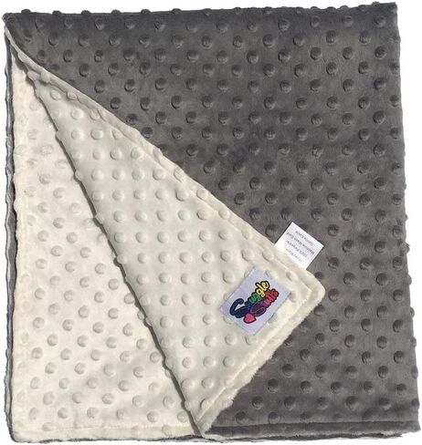 Reversible Unisex Children's Soft Baby Blanket Minky Dot (Choose Color) (Pink/Cream) in Kuwait