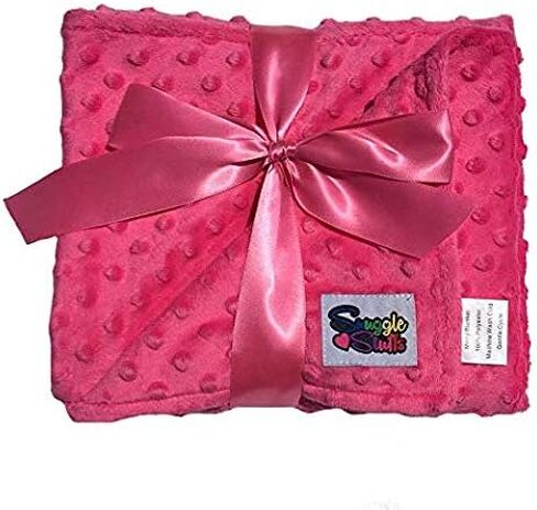 Reversible Unisex Children's Soft Baby Blanket Minky Dot (Choose Color) (Pink/Cream) in Kuwait