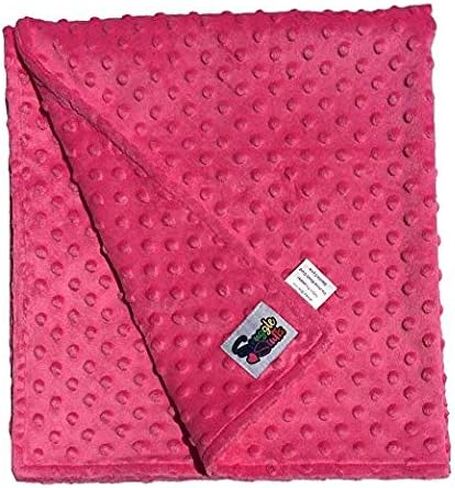 Reversible Unisex Children's Soft Baby Blanket Minky Dot (Choose Color) (Pink/Cream) in Kuwait