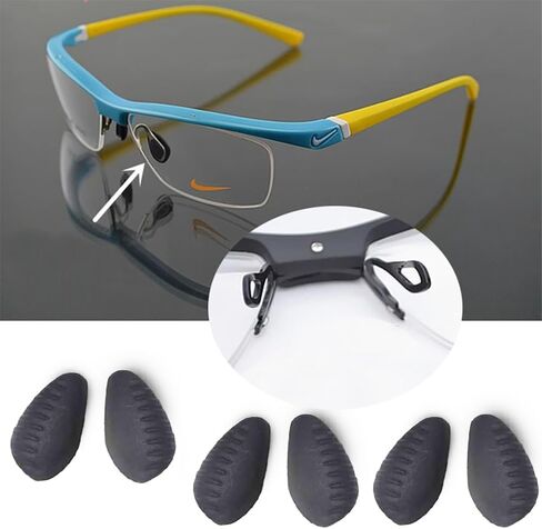Soft Silicone Nose Pads for Nike Eye Glasses,3 Pairs/Pack (Black) in Saudi Arabia