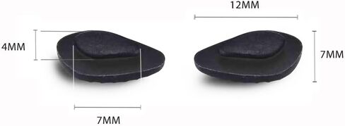 Soft Silicone Nose Pads for Nike Eye Glasses,3 Pairs/Pack (Black) in Saudi Arabia