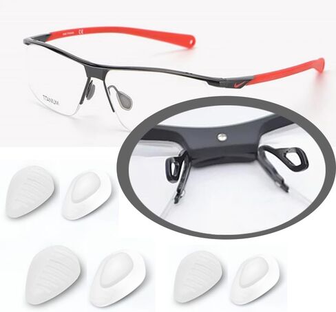 Soft Silicone Nose Pads for Nike Eye Glasses,3 Pairs/Pack (Black) in Saudi Arabia