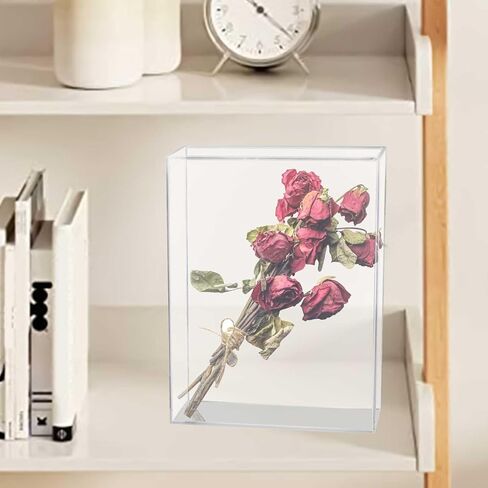 2 Pcs Acrylic Shadow Boxes Display Case, 6x8 Shadow Box Frame DIY Clear Acrylic Display Box Wedding Memory Box Dried Flower Shadow Box 3D Picture Frame for Valentine's Day Wedding (2, 6'' x 8'') in Saudi Arabia