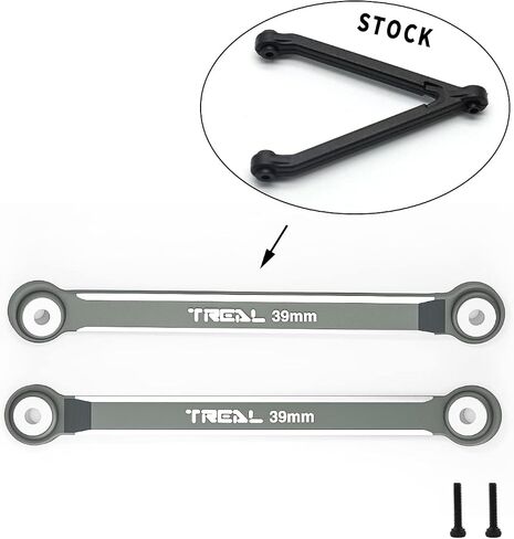 TREAL SCX24 Upper 2 Links （4 Links Conversion） 39mm Alu#7075 for Axial SCX24 C10 Bronco Gladiator 1/24 Scale Trucks (Green) in Saudi Arabia