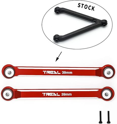 TREAL SCX24 Upper 2 Links （4 Links Conversion） 39mm Alu#7075 for Axial SCX24 C10 Bronco Gladiator 1/24 Scale Trucks (Green) in Saudi Arabia