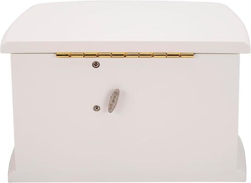 كوخ جاردن راقصة الباليه باللون الأبيض 9.8 × 6.7 صندوق مجوهرات موسيقي من خشب إم دي إف ومخملي يلعب لحن بحيرة البجع in Saudi Arabia